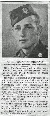 Corporal Nick Turnbeau 456PFA  -  A Battery