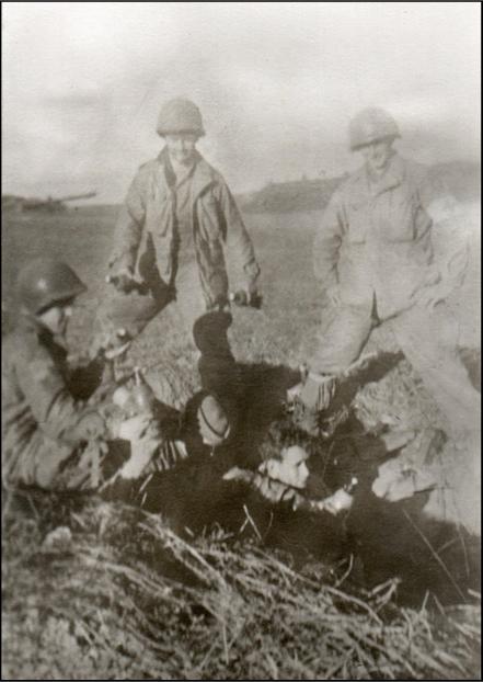 Joe Horvath dropping mortar round in Sicily
